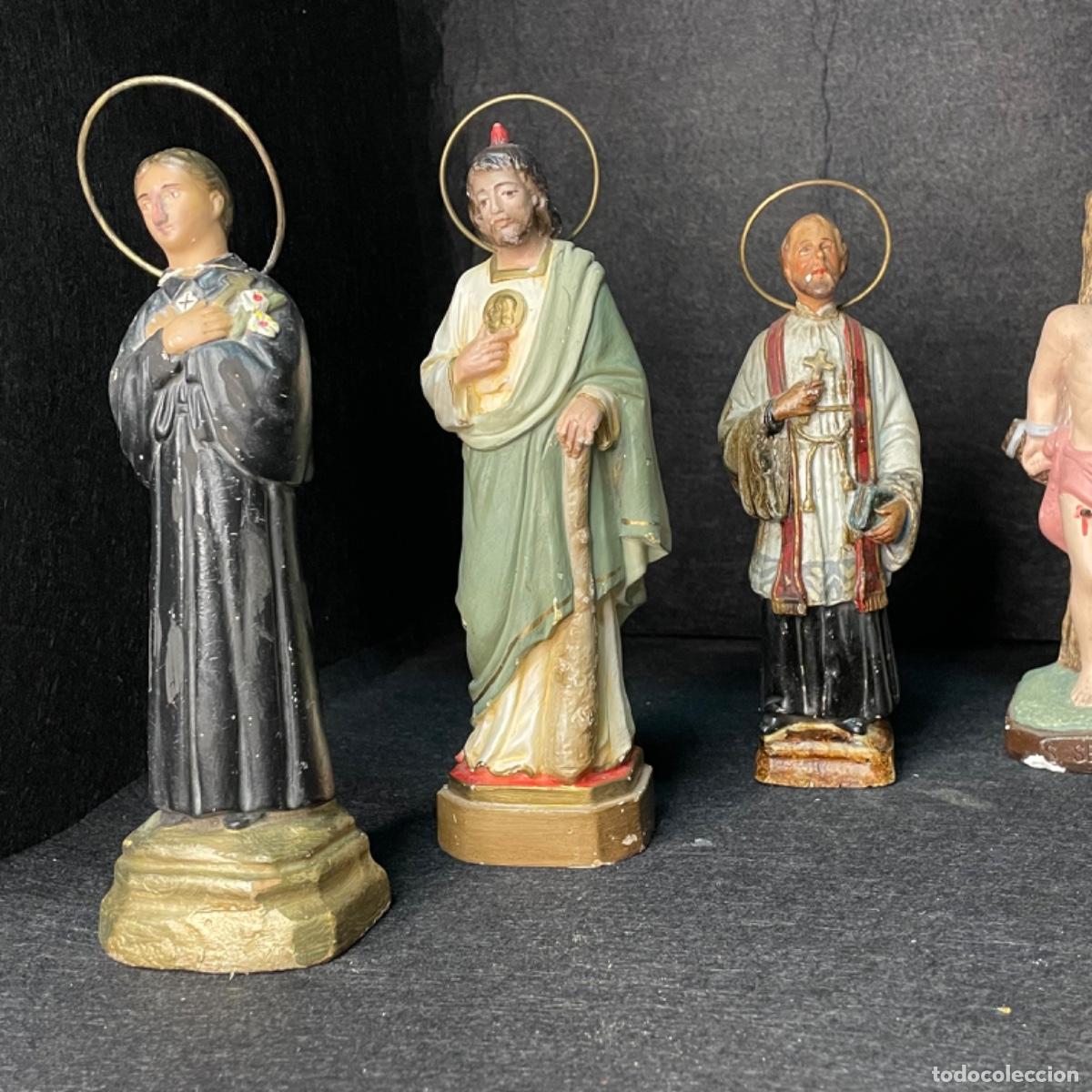 Arte: Lote de 8 esculturas religiosas variadas - Foto 6
