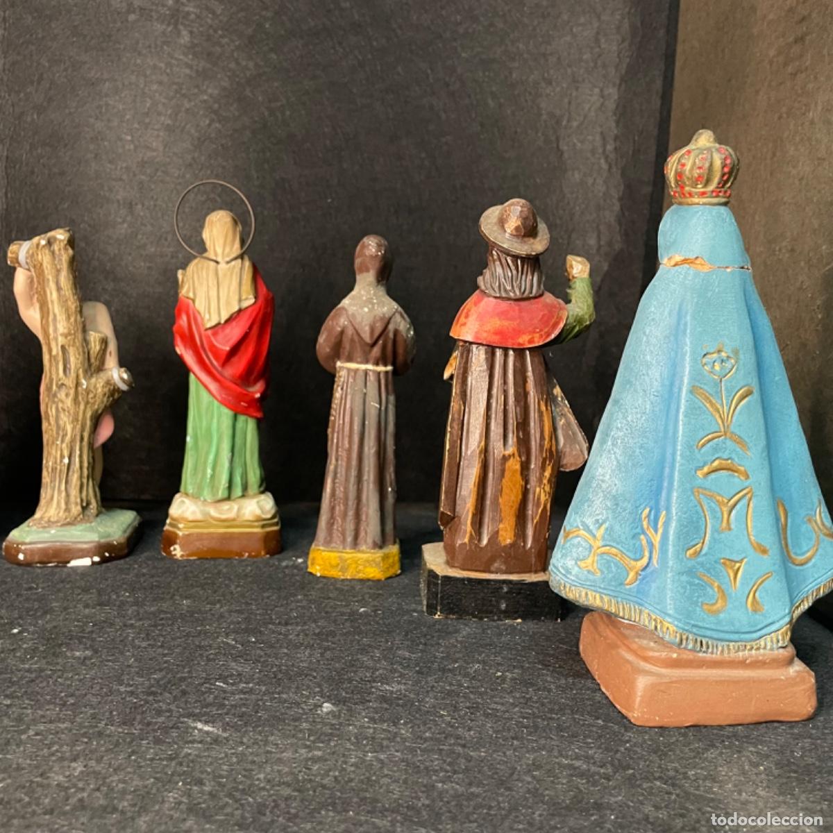 Arte: Lote de 8 esculturas religiosas variadas - Foto 8