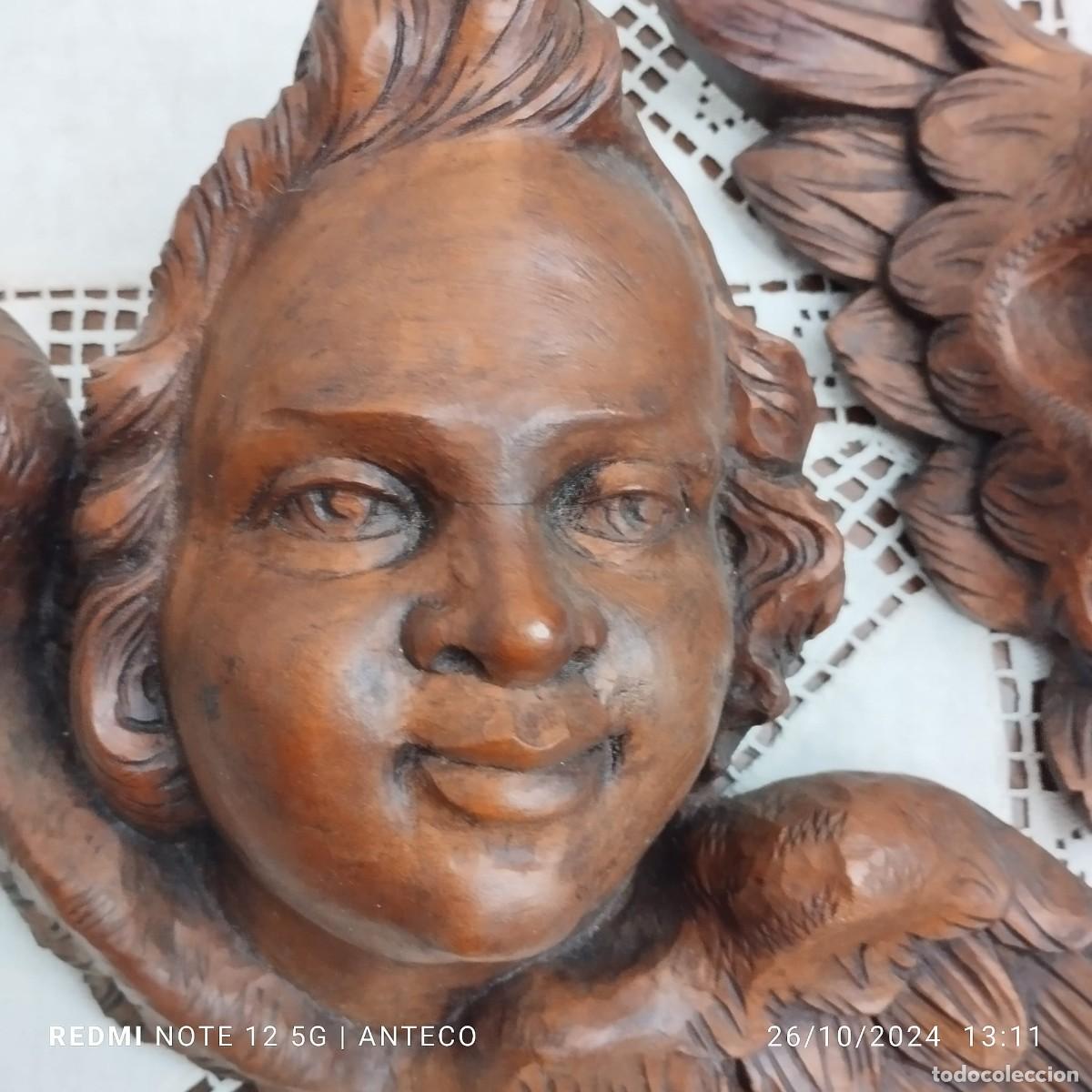 Arte: PAREJA DE CABEZAS DE ANGELOTES - Foto 2