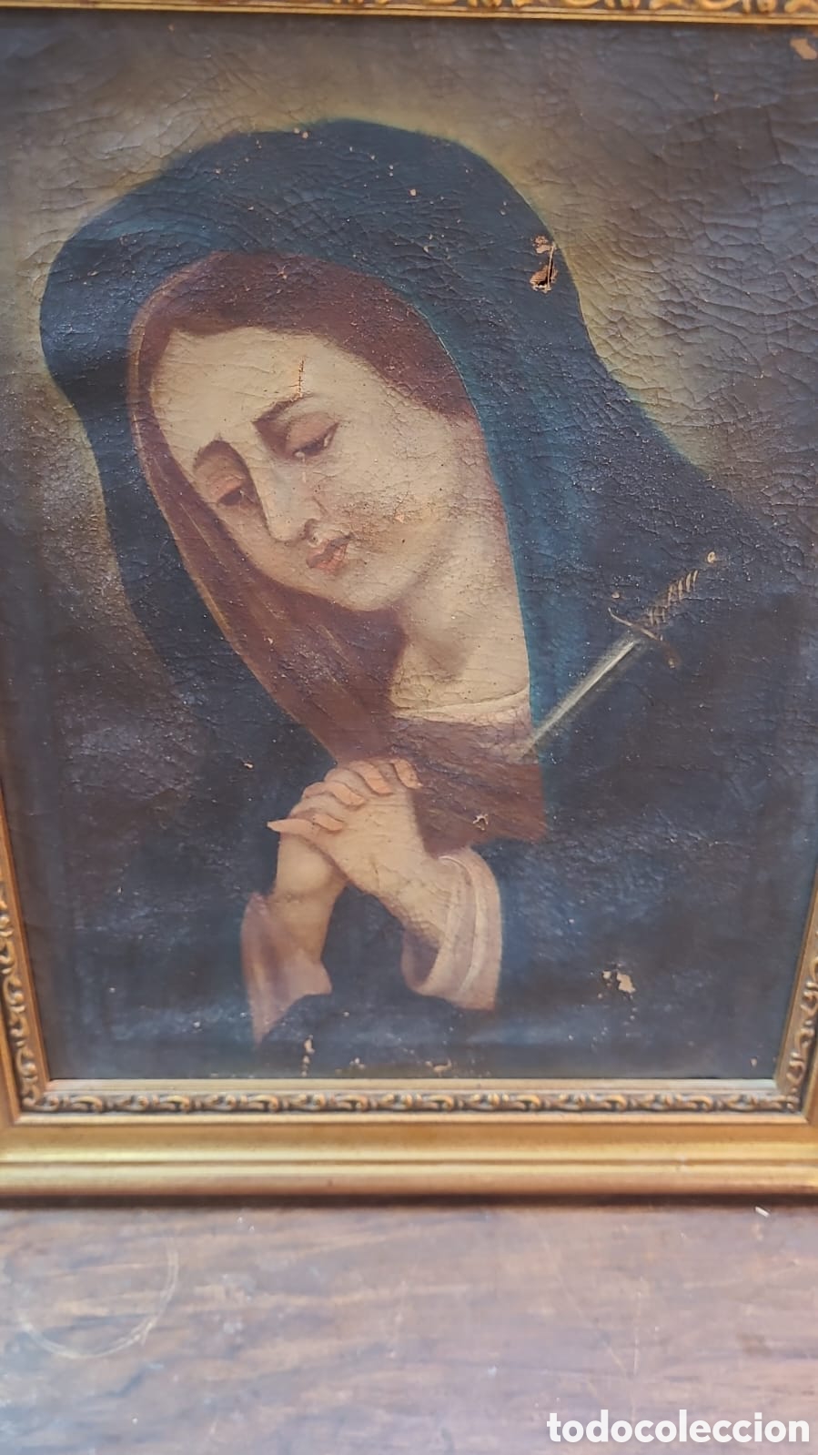 Arte: Dolorosa oleo sobre lienzo - Foto 3