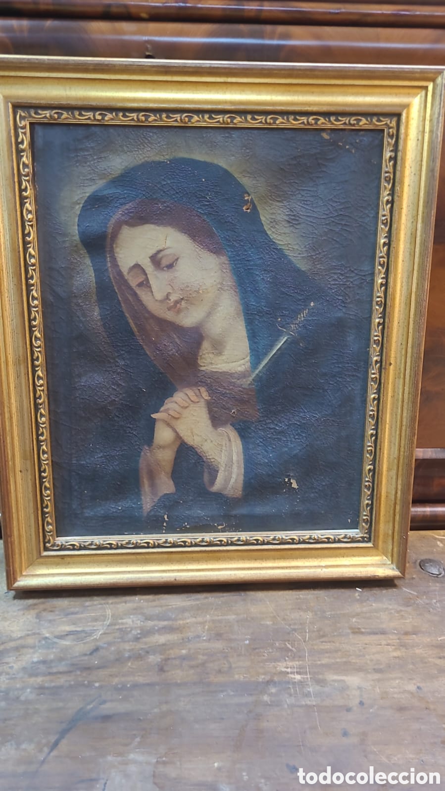 Arte: Dolorosa oleo sobre lienzo - Foto 1