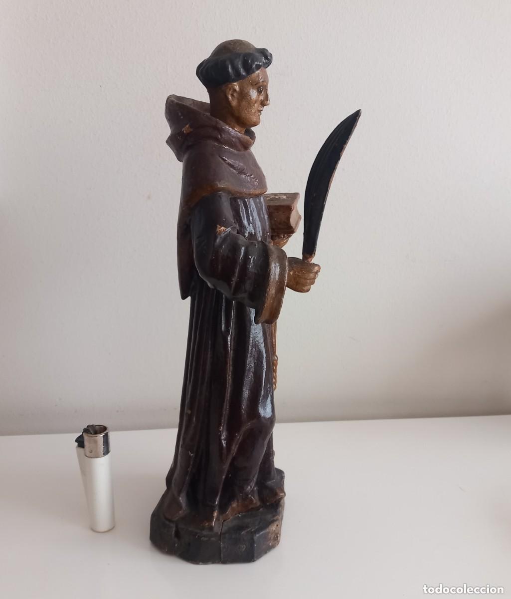 Arte: ANTIGUA TALLA EN MADERA POLICROMADA. - Foto 4
