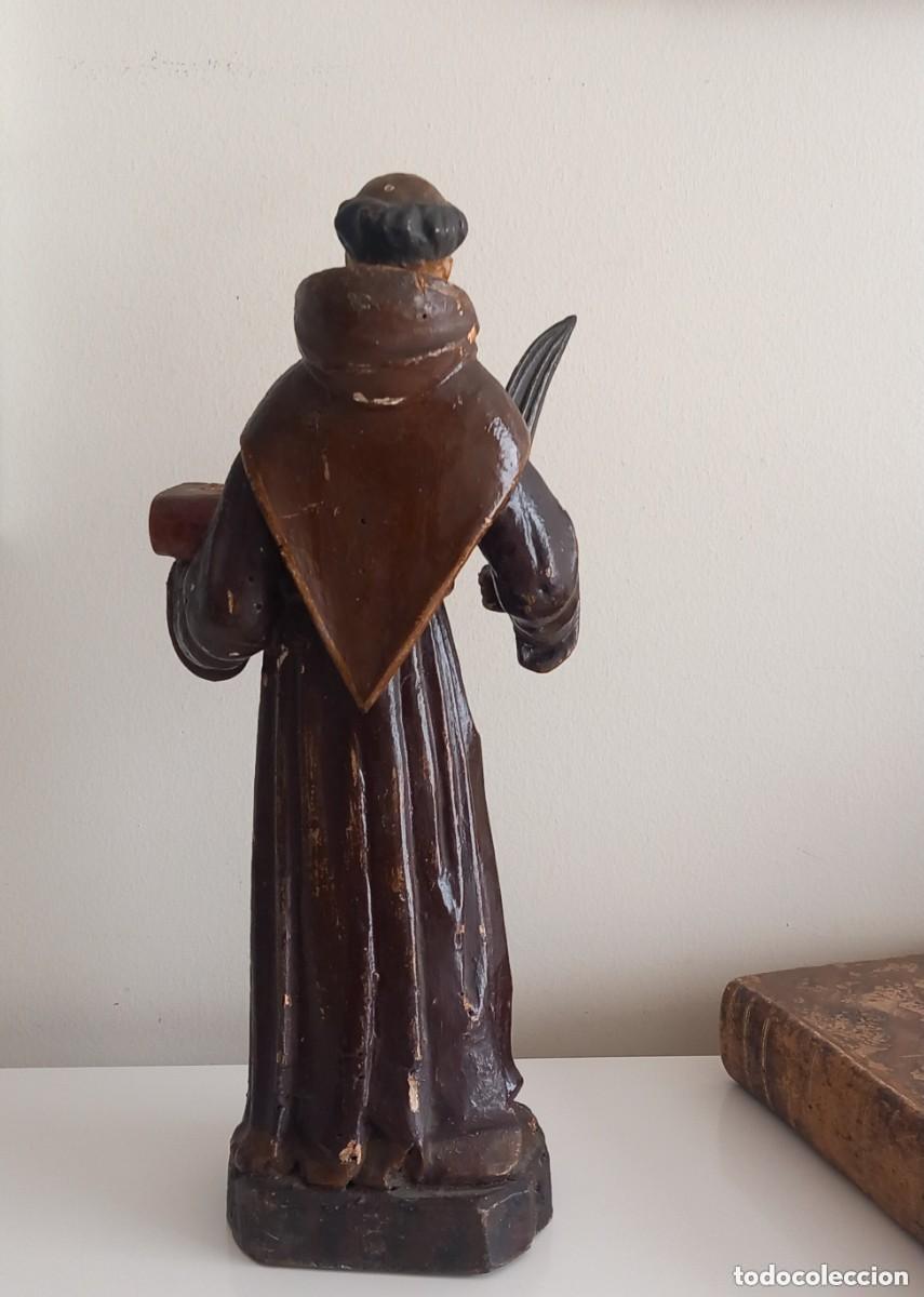 Arte: ANTIGUA TALLA EN MADERA POLICROMADA. - Foto 5