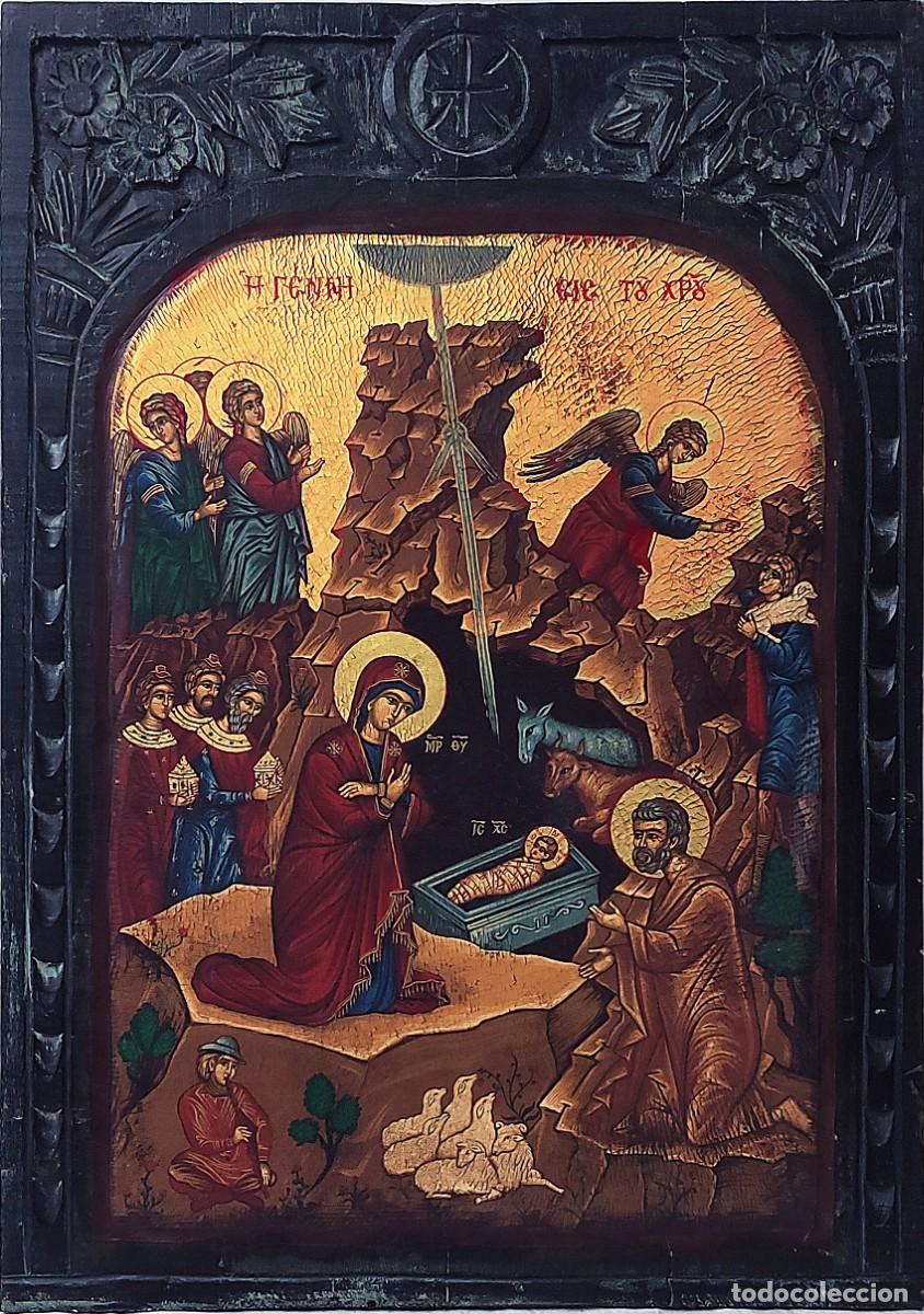 Arte: Natividad Icono de madera - Foto 1