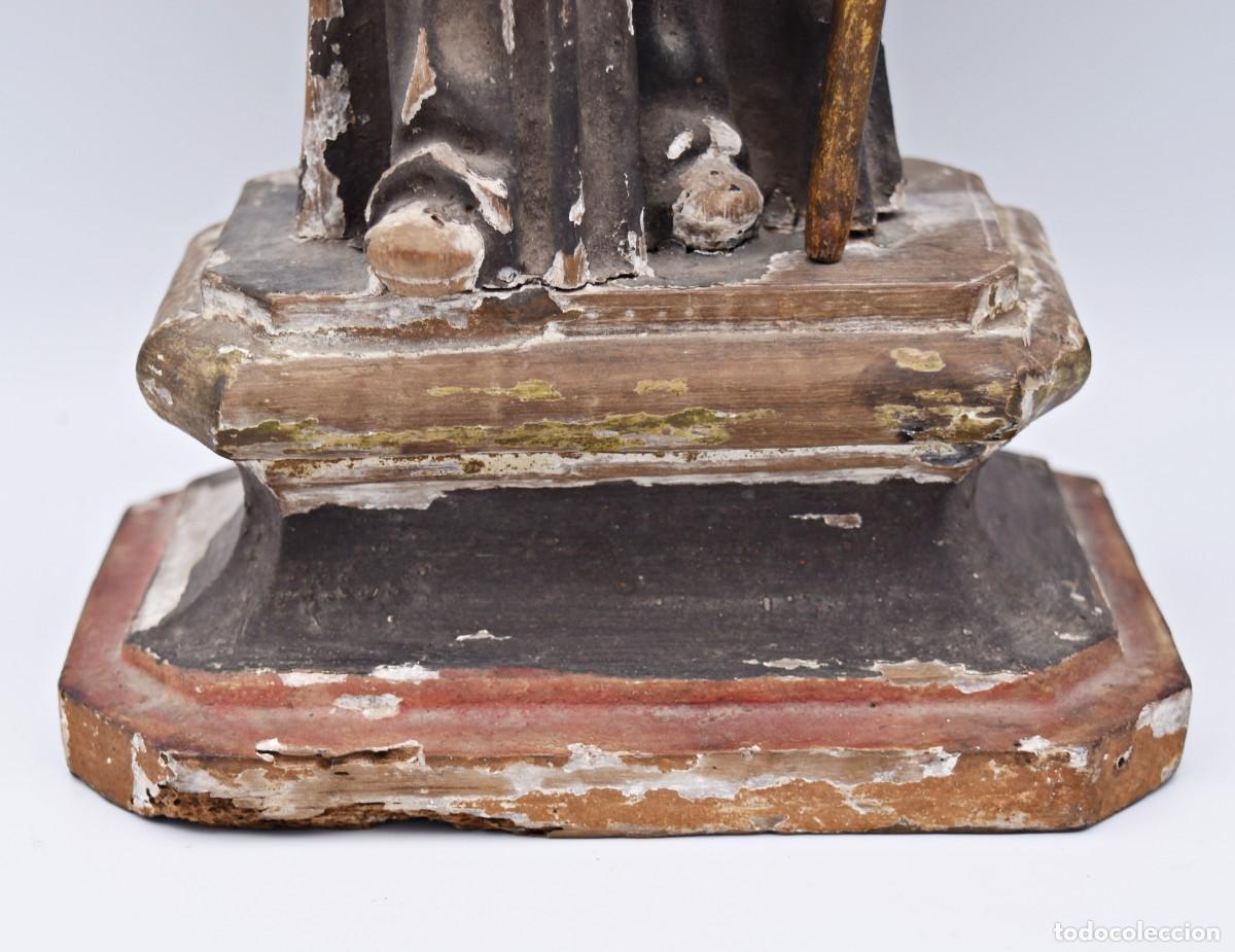 Arte: Talla de madera San Gregorio S. XIX - Foto 7