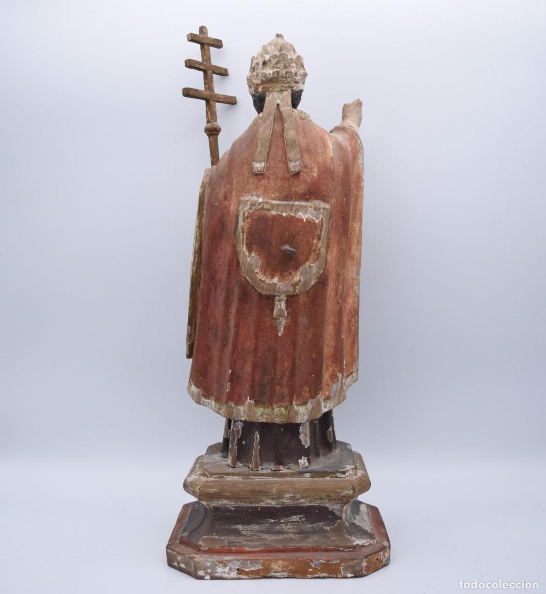 Arte: Talla de madera San Gregorio S. XIX - Foto 9