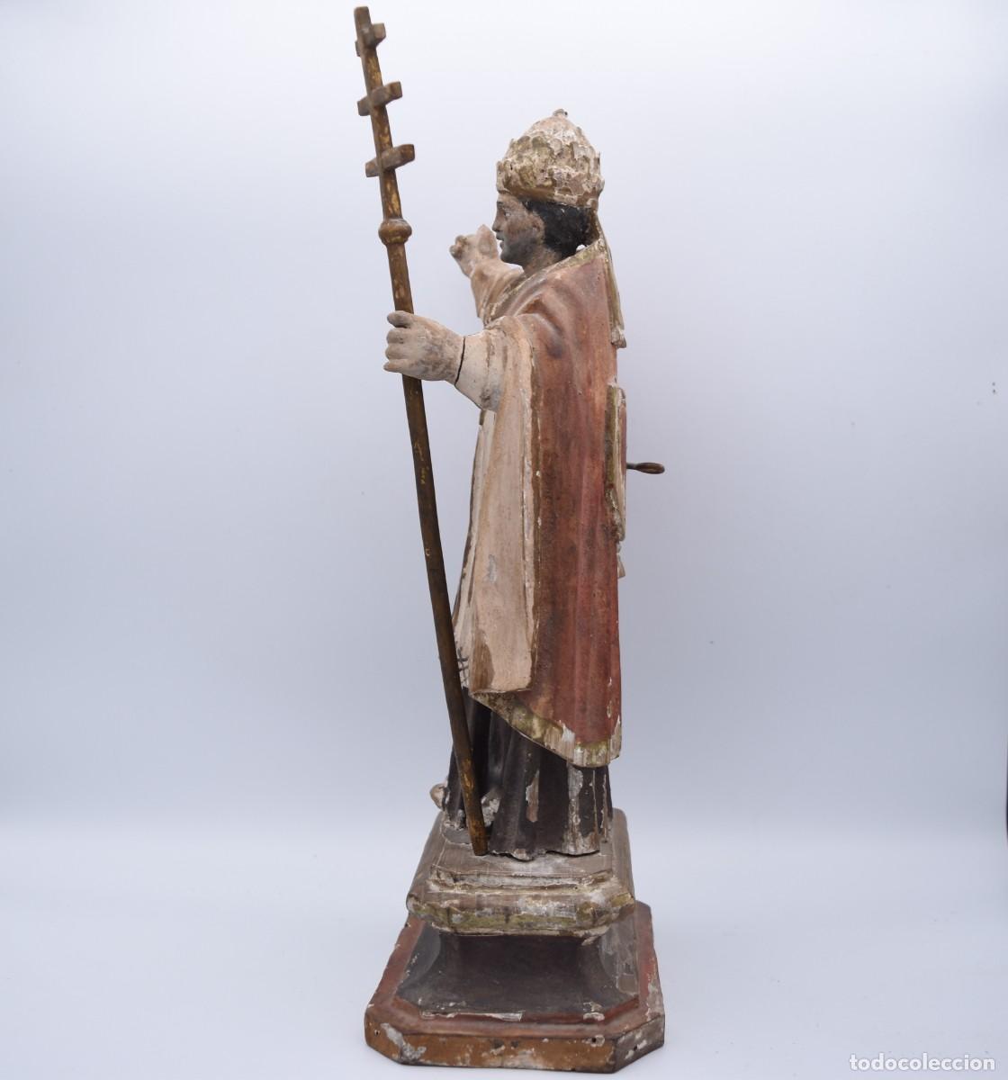 Arte: Talla de madera San Gregorio S. XIX - Foto 10