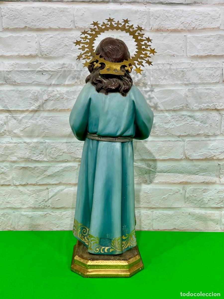 Arte: VIRGEN NI&Ntilde;A DE PASTA DE MADERA - Foto 6