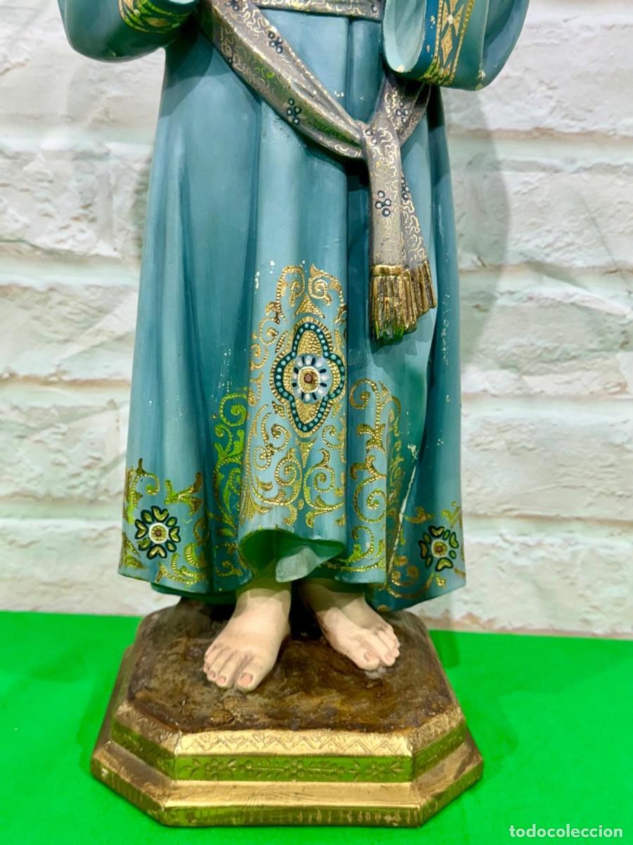 Arte: VIRGEN NI&Ntilde;A DE PASTA DE MADERA - Foto 8