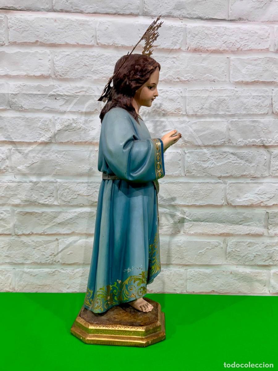 Arte: VIRGEN NI&Ntilde;A DE PASTA DE MADERA - Foto 9