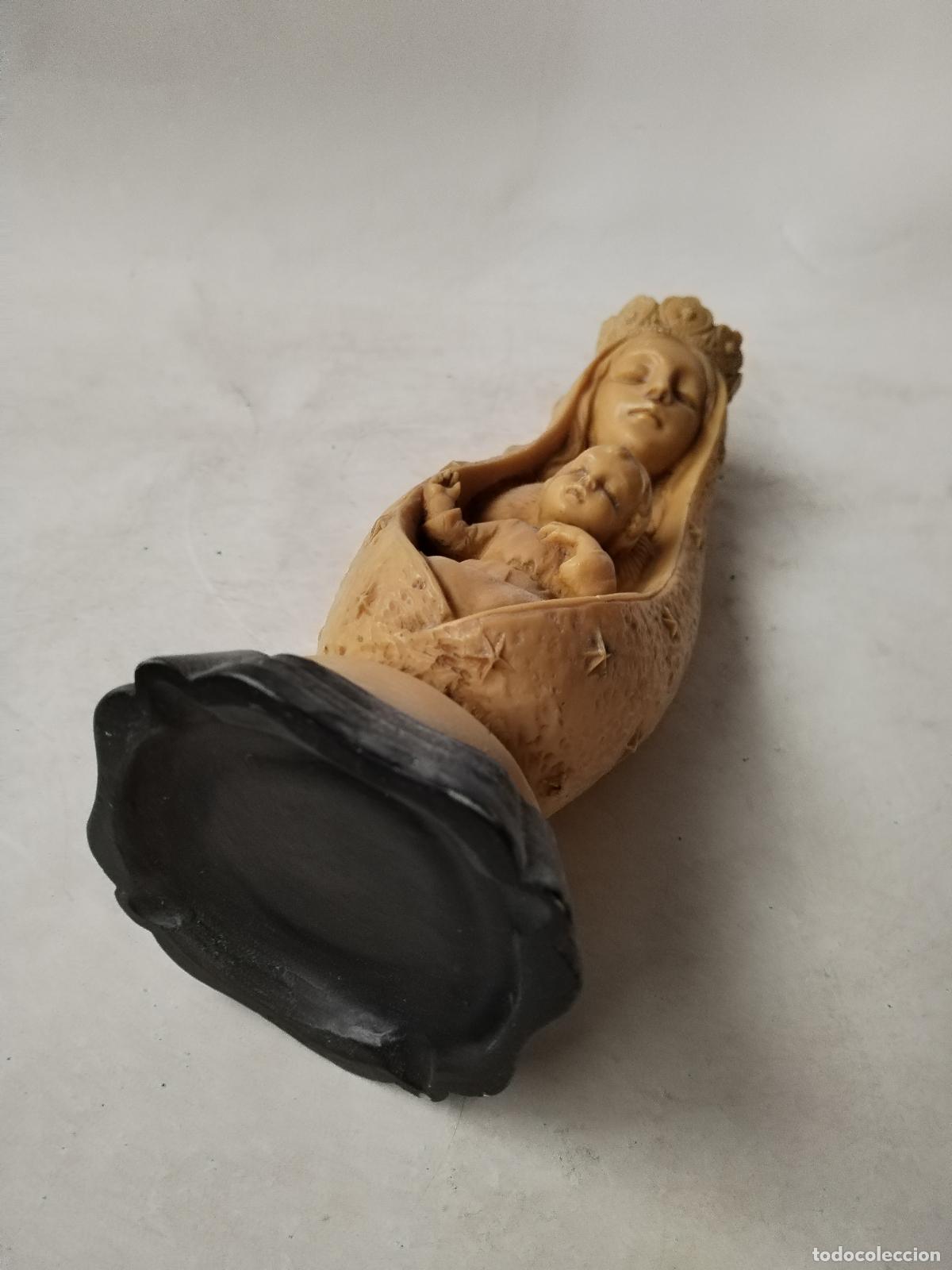 Arte: VIRGEN CON NI&Ntilde;O EN RESINA - Foto 3