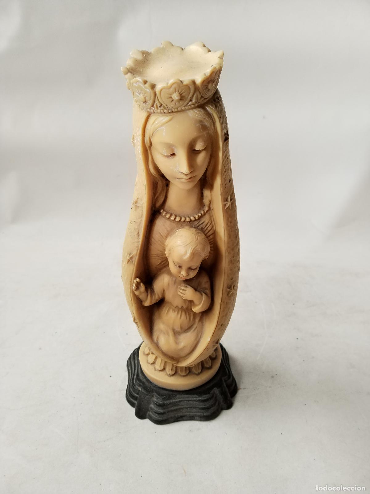 Arte: VIRGEN CON NI&Ntilde;O EN RESINA - Foto 6