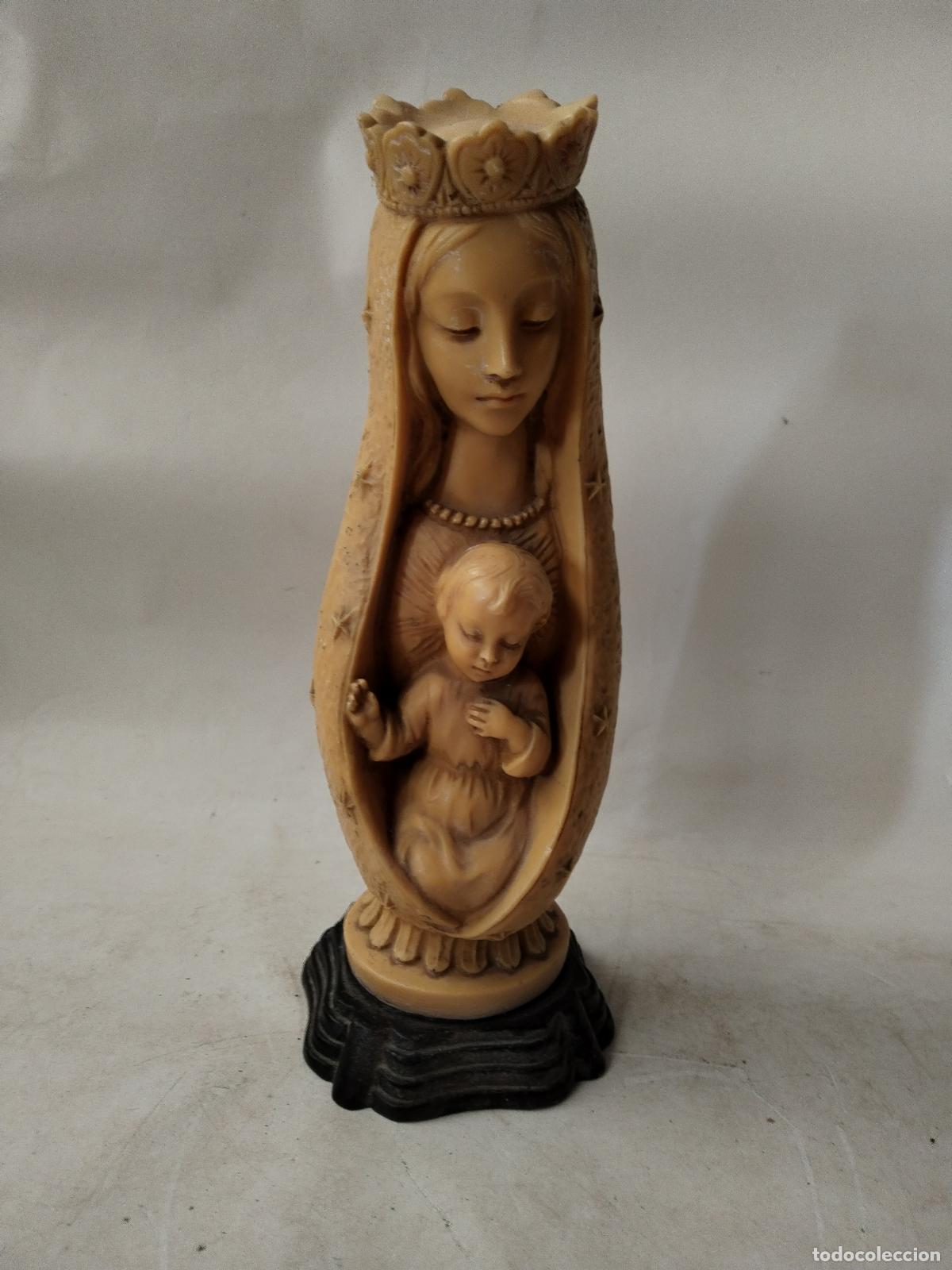 Arte: VIRGEN CON NI&Ntilde;O EN RESINA - Foto 7