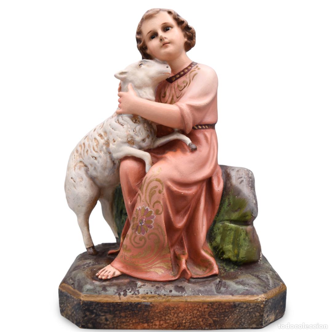 Arte: Olot - Ni&ntilde;o Jes&uacute;s con cordero - Foto 1