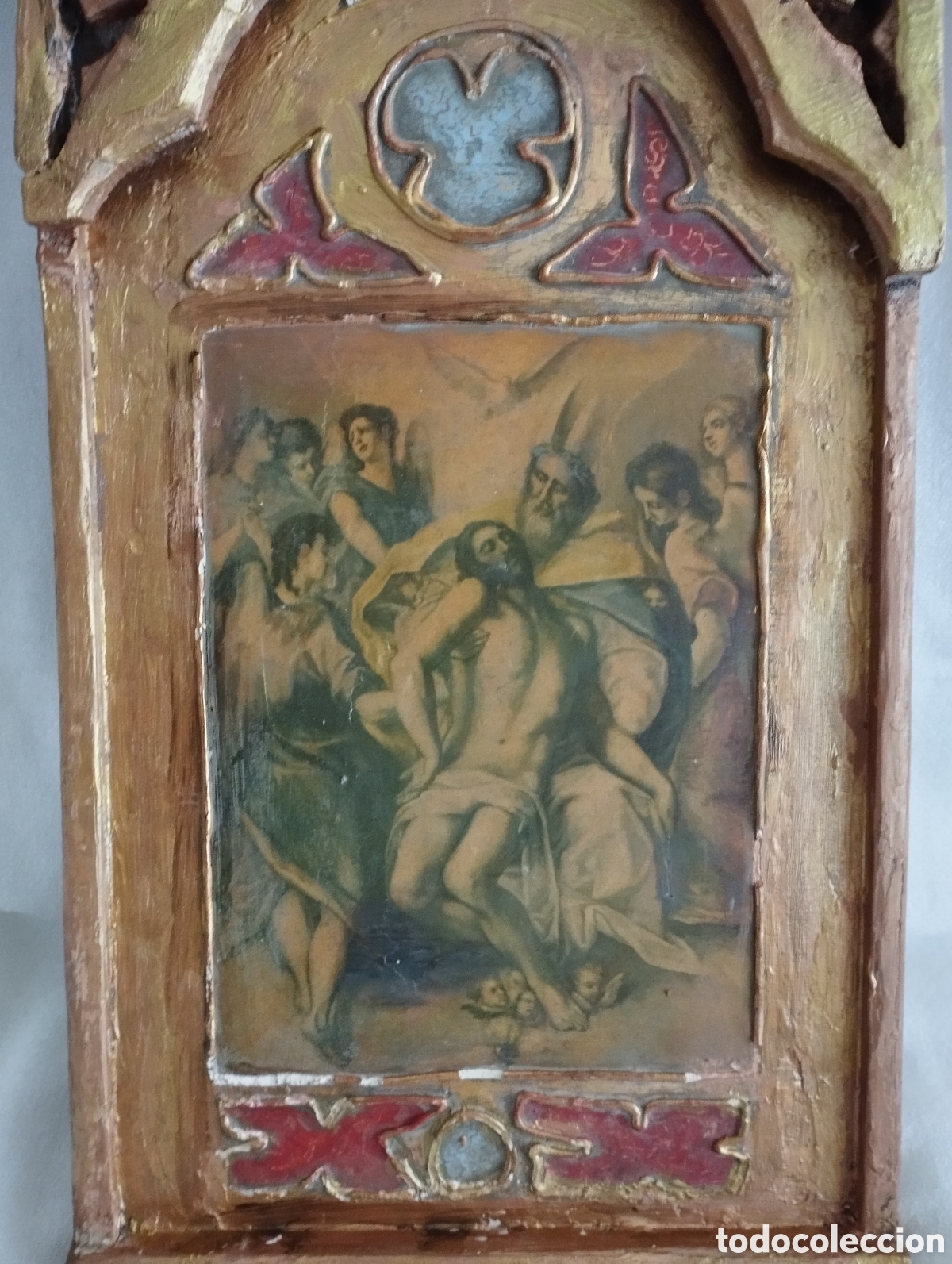 Arte: Antiguo Retablo Madera. - Foto 3