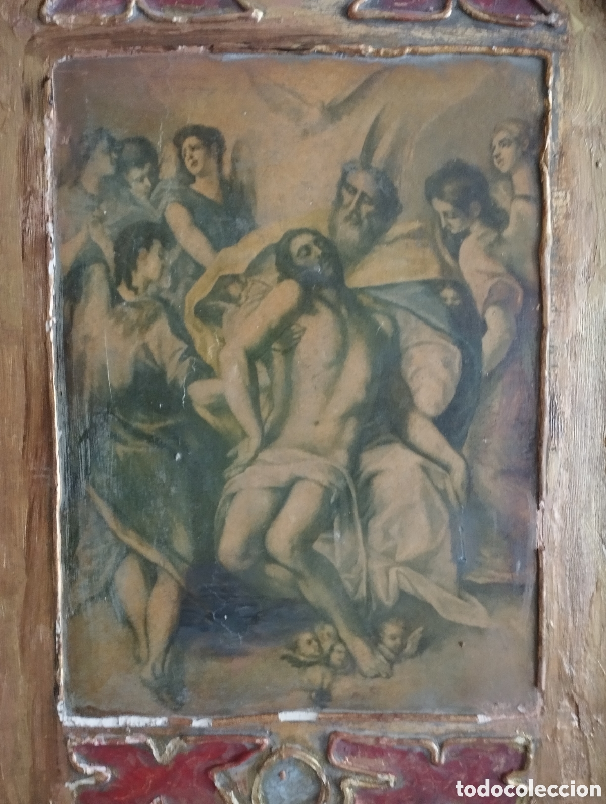 Arte: Antiguo Retablo Madera. - Foto 1