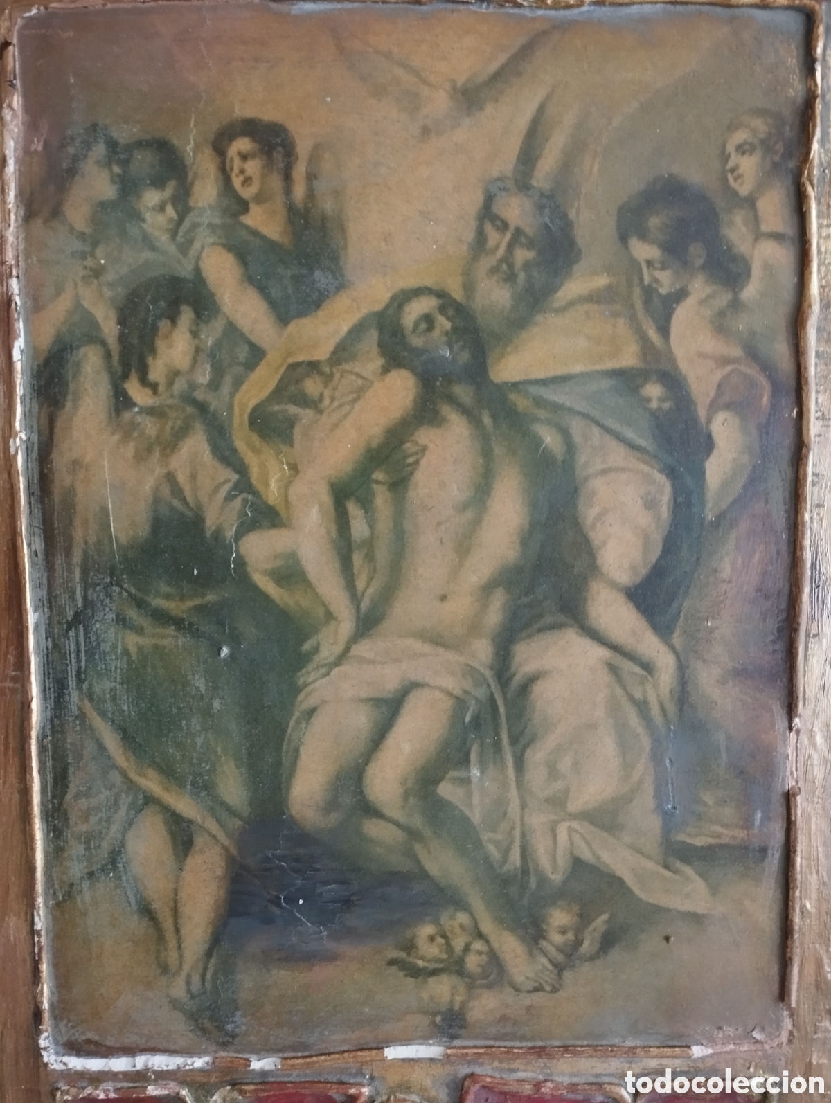 Arte: Antiguo Retablo Madera. - Foto 4