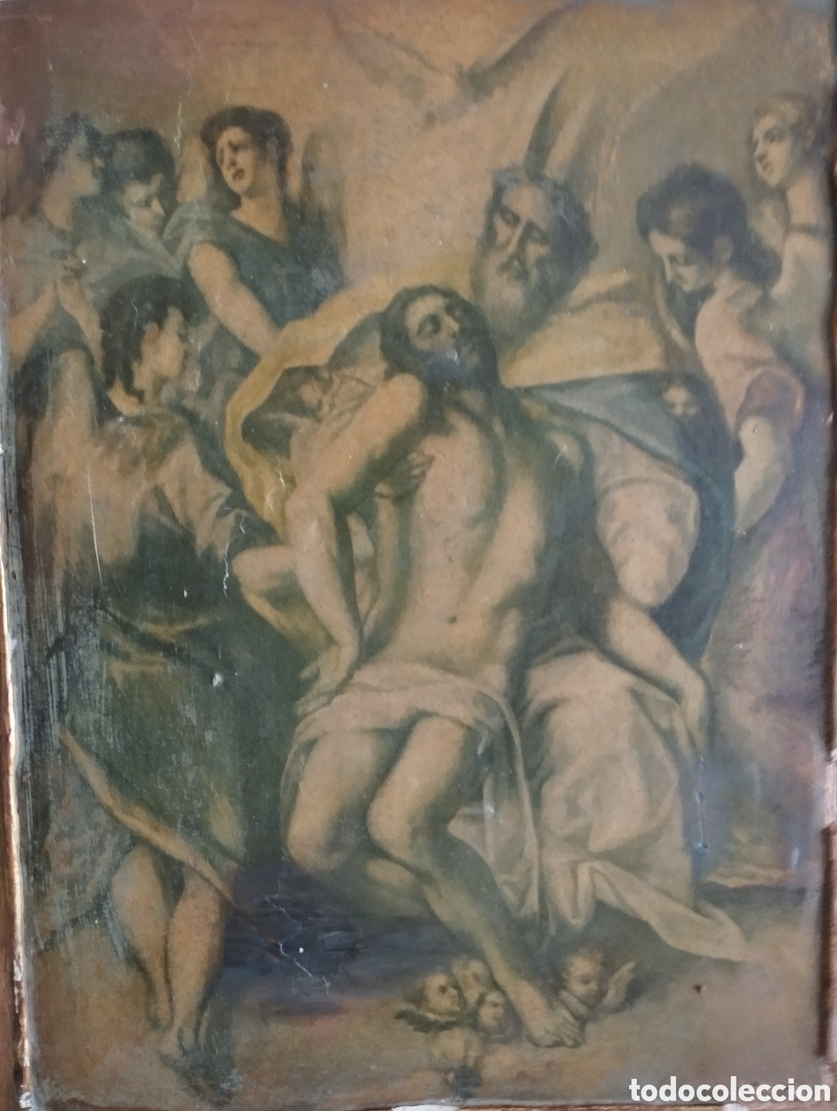 Arte: Antiguo Retablo Madera. - Foto 5
