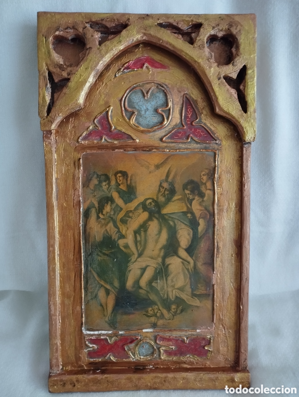 Arte: Antiguo Retablo Madera. - Foto 9