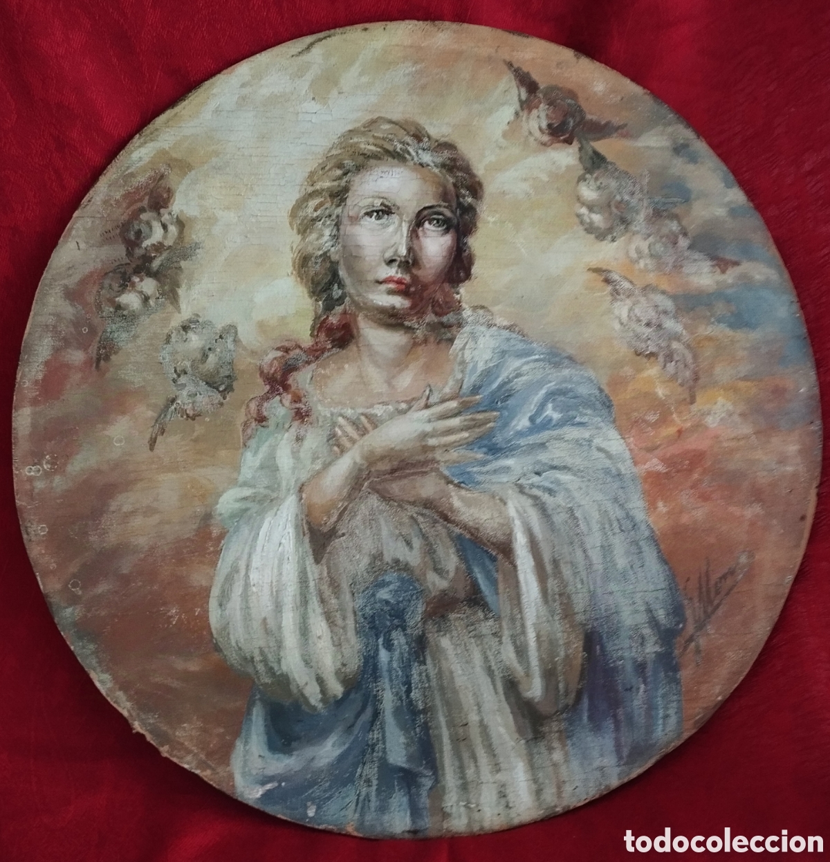 Arte: Oleo Virgen de la Asunci&oacute;n. - Foto 1