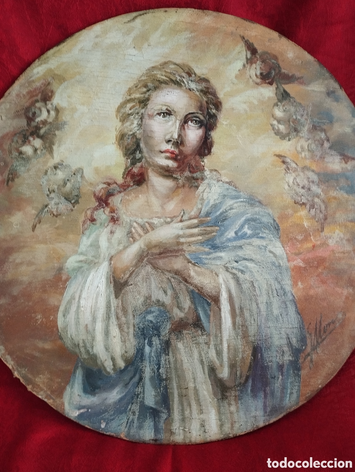 Arte: Oleo Virgen de la Asunci&oacute;n. - Foto 2