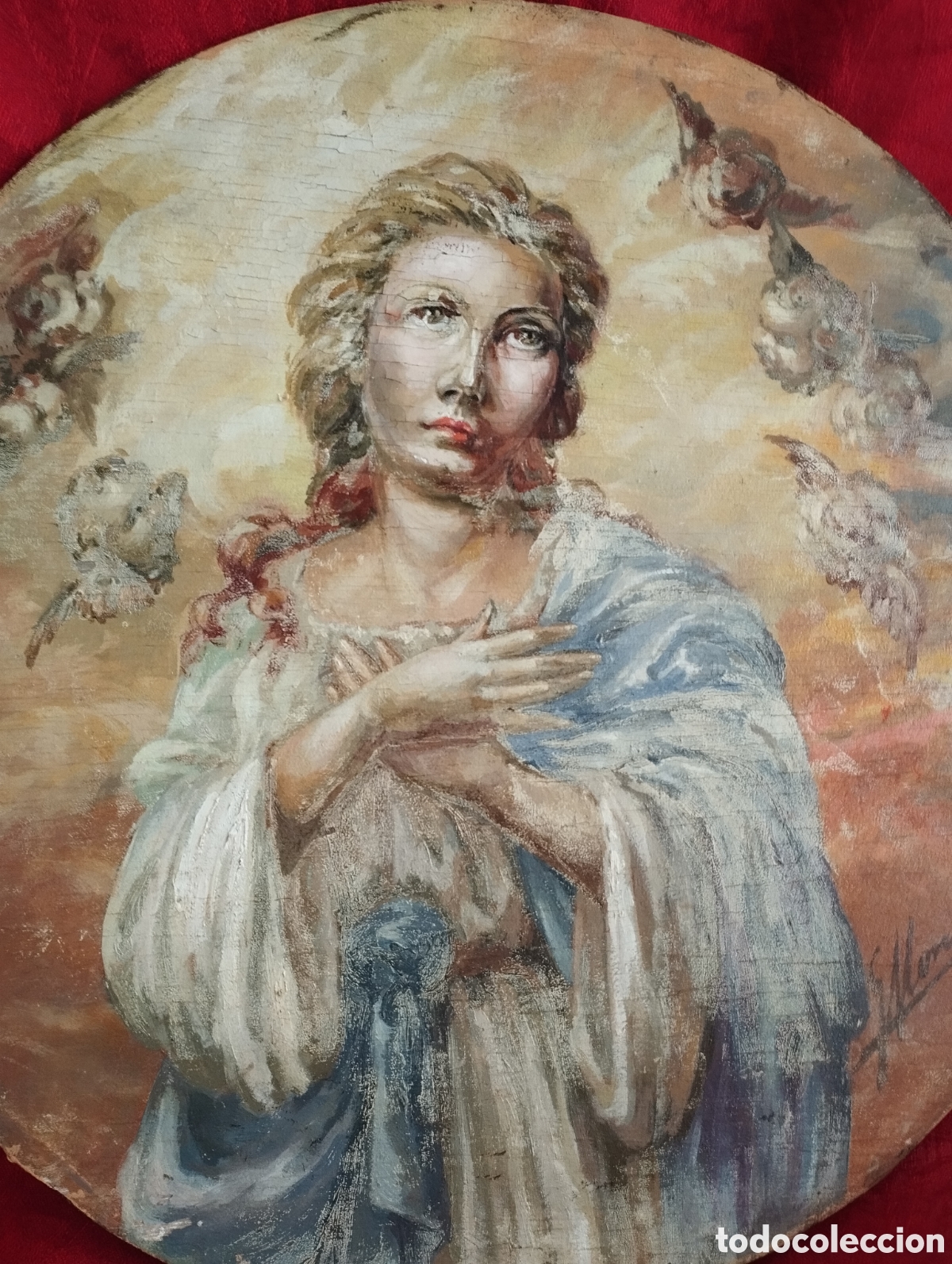 Arte: Oleo Virgen de la Asunci&oacute;n. - Foto 3