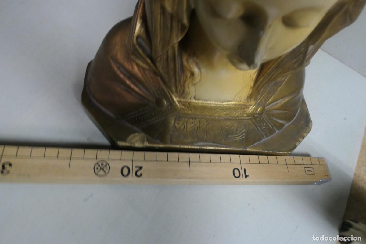Arte: Busto de La Virgen. Yeso , pasta madera. - Foto 4