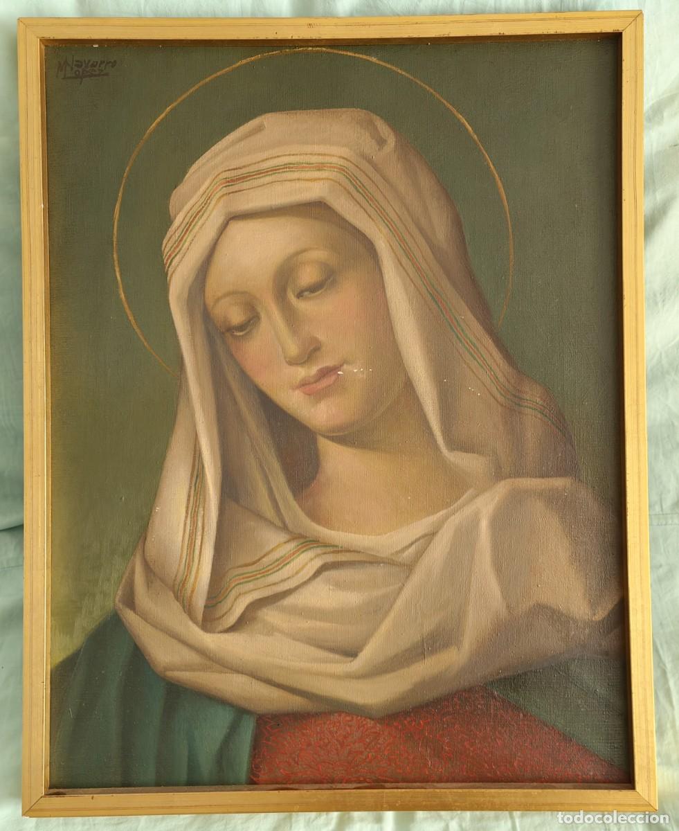 Arte: Cuadro Virgen Maria...Navarro Lopez - Foto 2