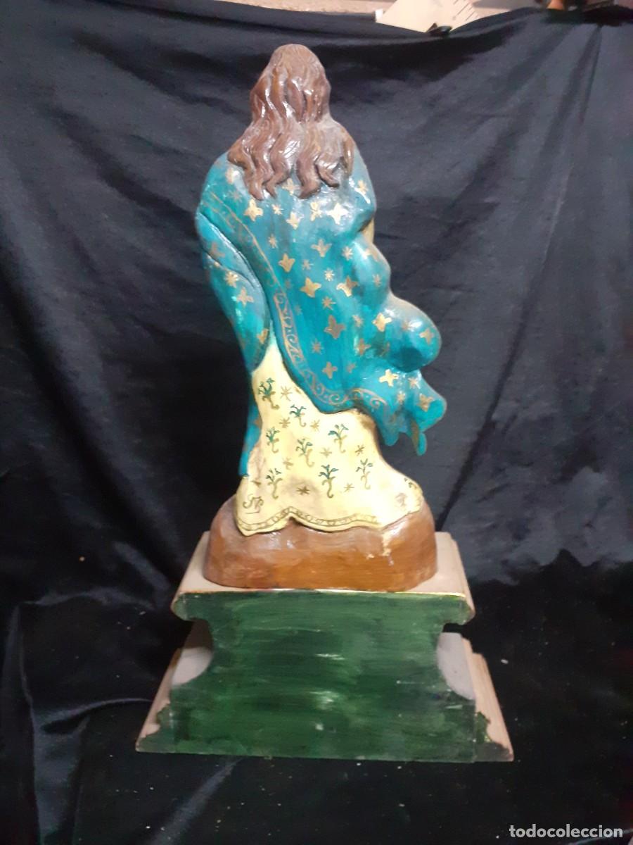 Arte: Imaculada de madera policromada de 52 x 29 cm - Foto 2