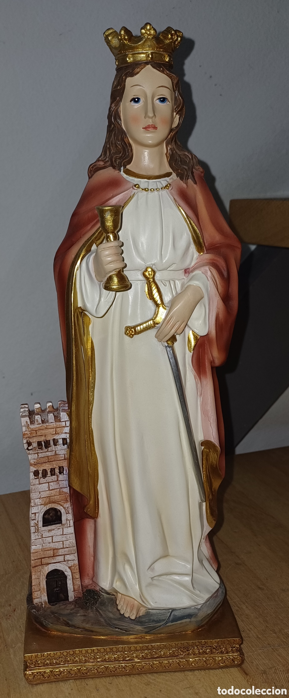 Arte: SANTA BARBARA 30 CM NUEVA - Foto 1