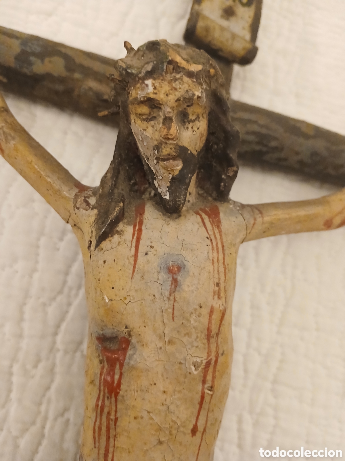 Arte: Crucificado. Talla en madera s. XVI - Foto 5