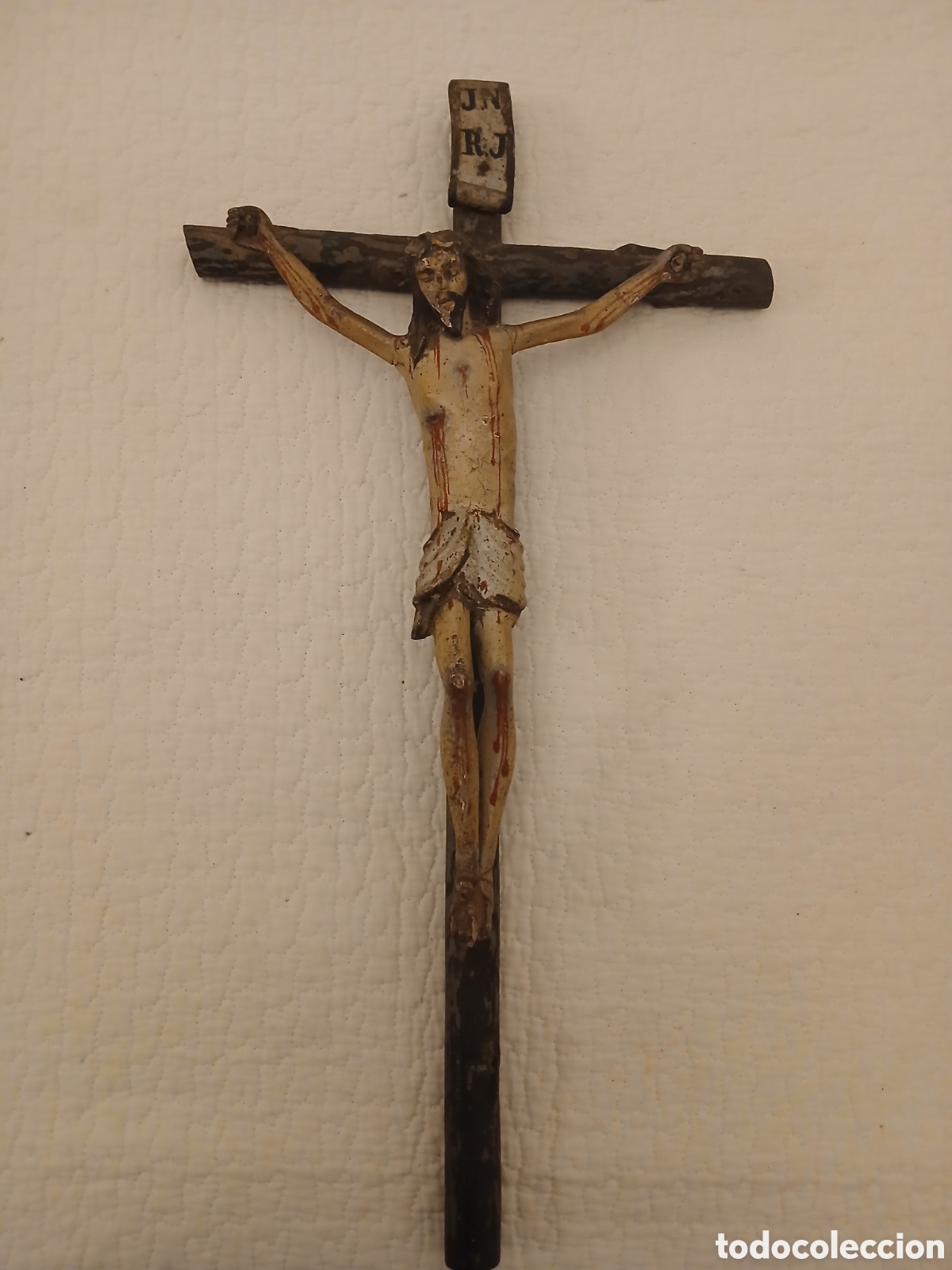 Arte: Crucificado. Talla en madera s. XVI - Foto 6