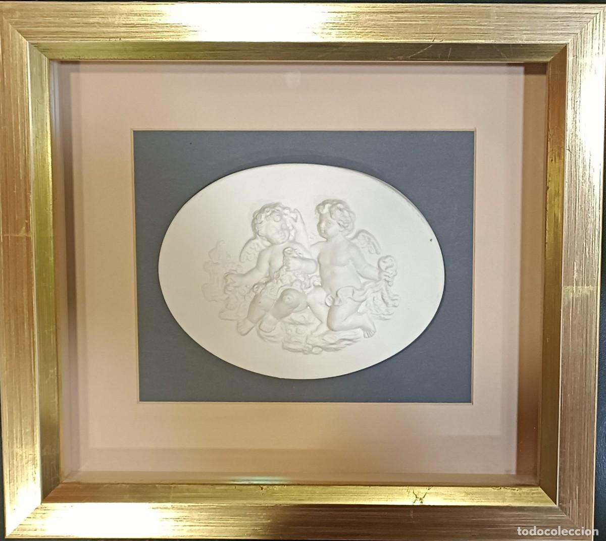 Arte: PLACA OVALADA EN MARMOL BLANCO TALLADO; - Foto 1