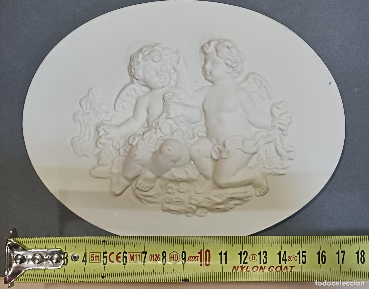 Arte: PLACA OVALADA EN MARMOL BLANCO TALLADO; - Foto 7