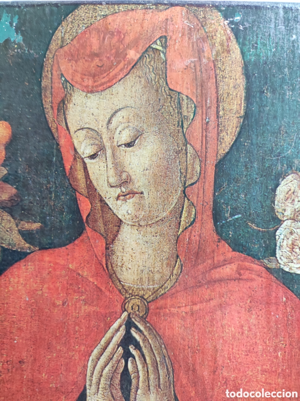 Arte: Tabla virgen con ni&ntilde;o del pajarito - Foto 2