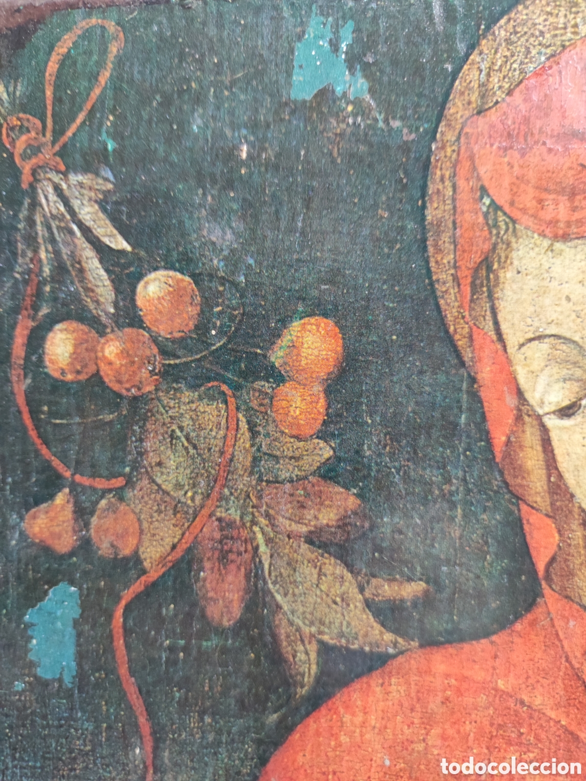 Arte: Tabla virgen con ni&ntilde;o del pajarito - Foto 4
