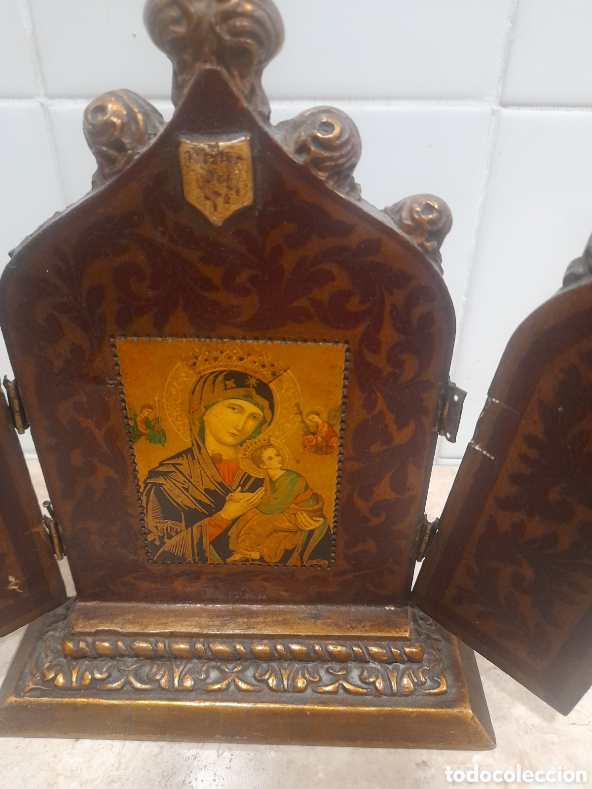 Arte: Antigua capilla de madera policromada - Foto 2