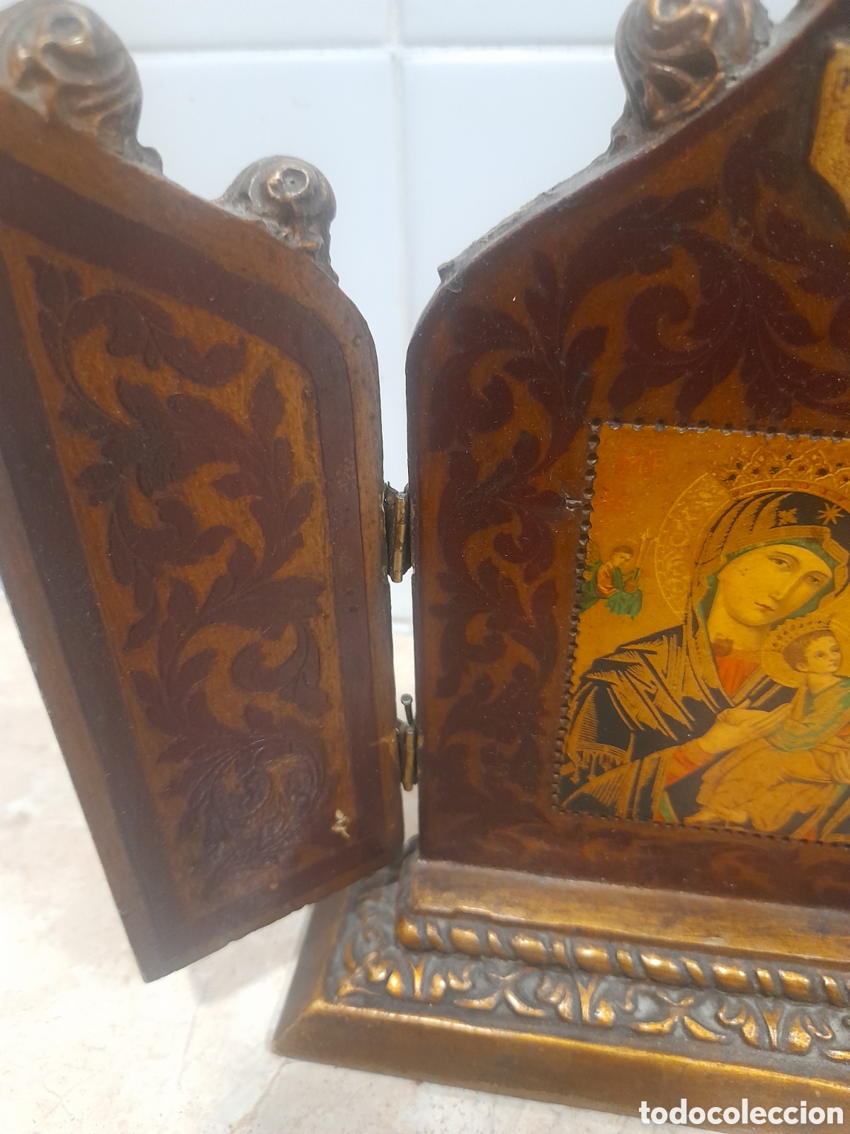 Arte: Antigua capilla de madera policromada - Foto 3