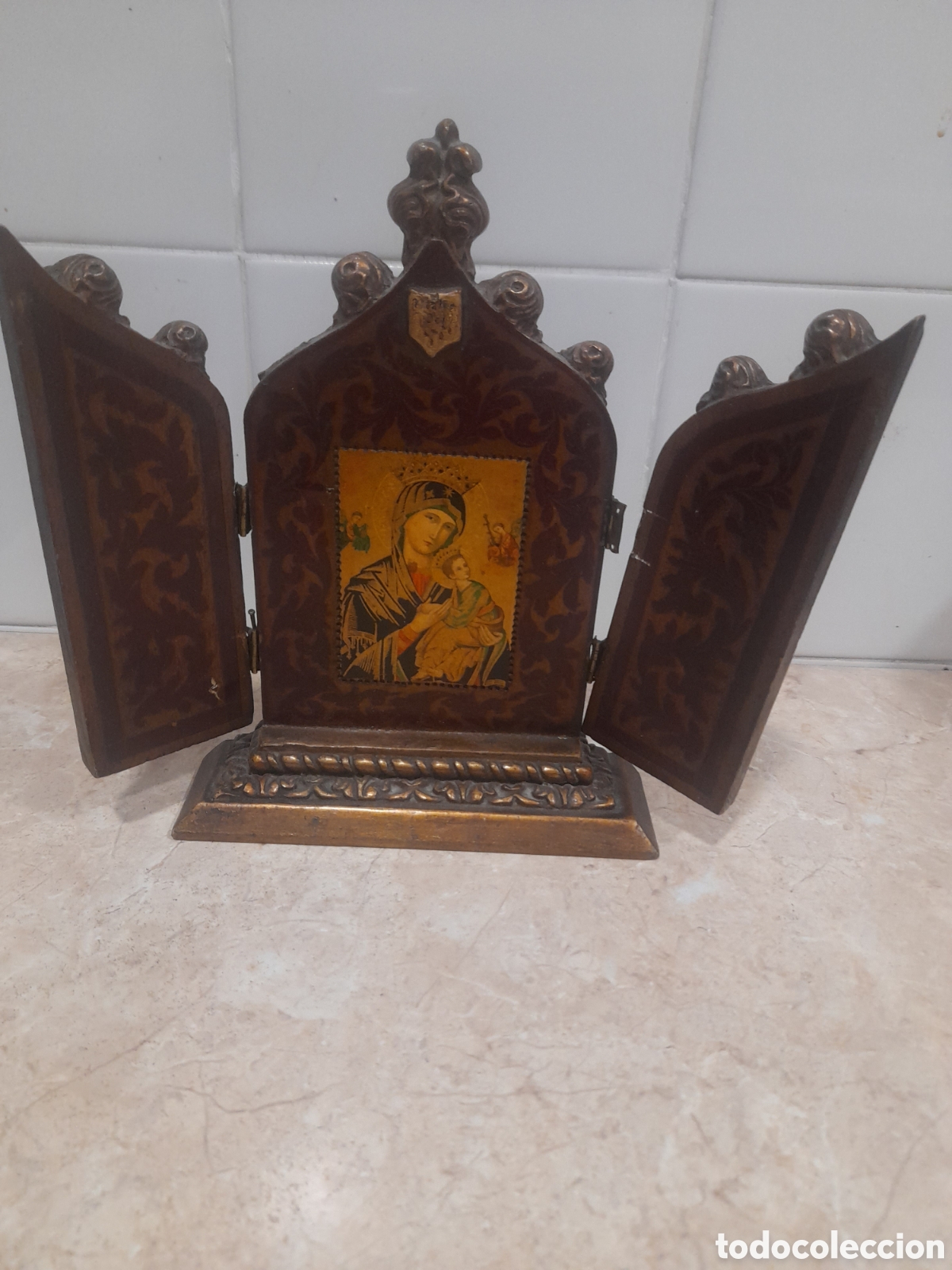 Arte: Antigua capilla de madera policromada - Foto 1
