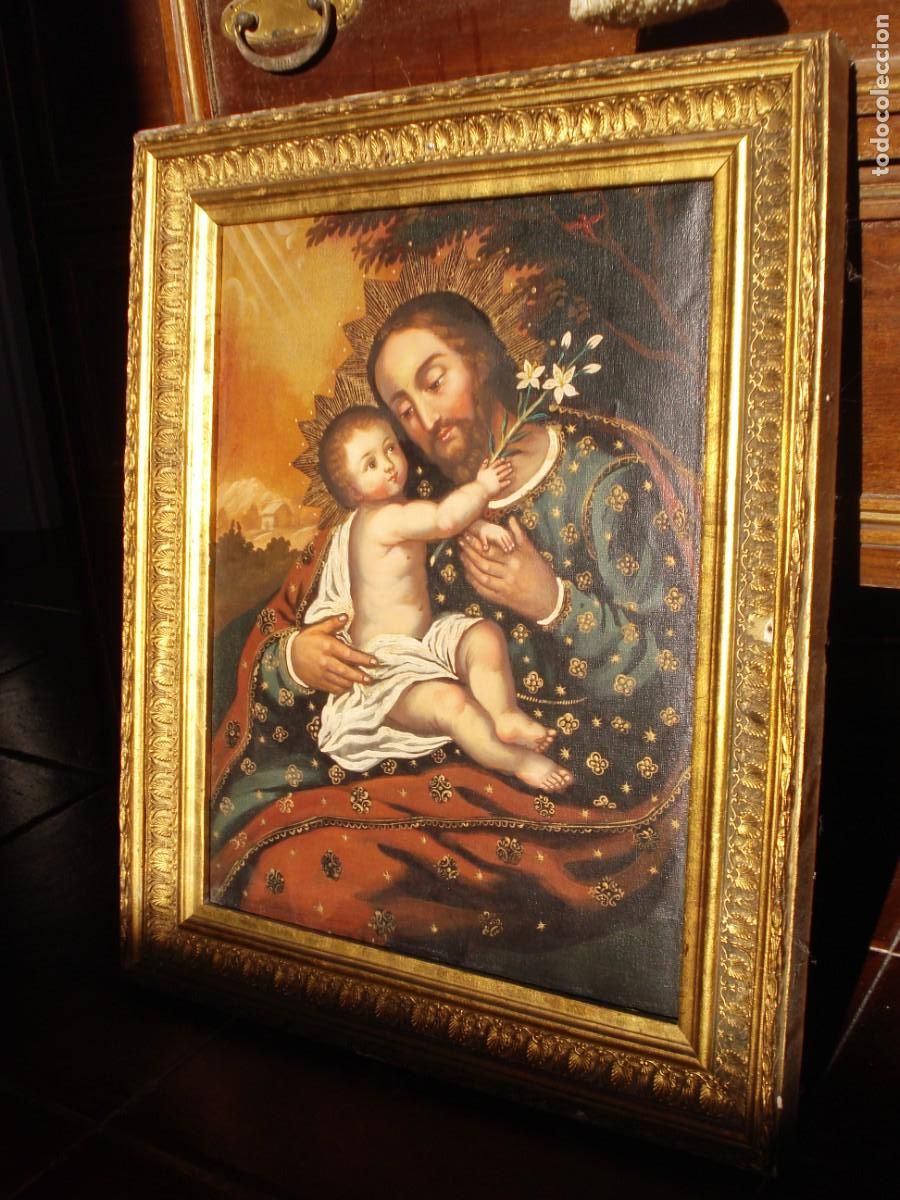 Arte: SAN JOSE CON NI&Ntilde;O ESCUELA CUZQUE&Ntilde;A