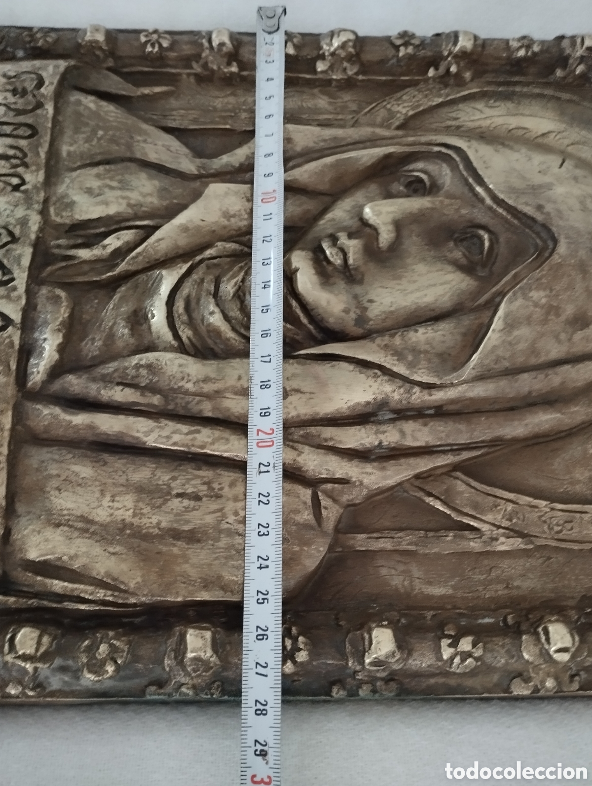 Arte: Gran Placa de La Virgen Bronce. - Foto 5