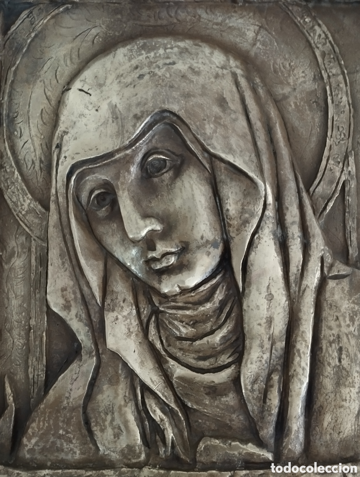 Arte: Gran Placa de La Virgen Bronce. - Foto 7