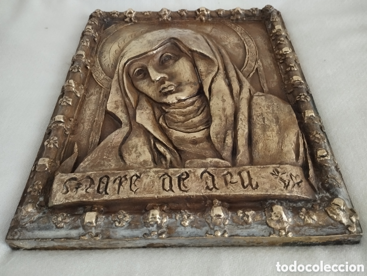 Arte: Gran Placa de La Virgen Bronce. - Foto 8
