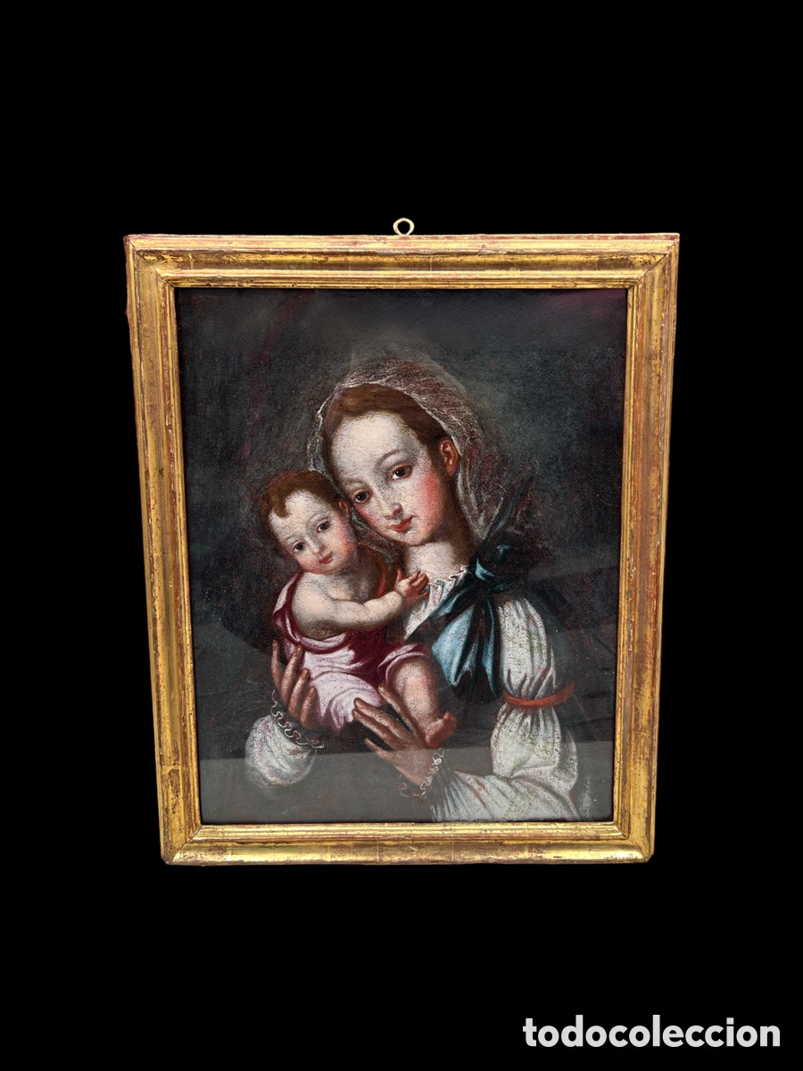 Arte: VIRGEN CON NI&Ntilde;O (S.XVII) - Foto 1