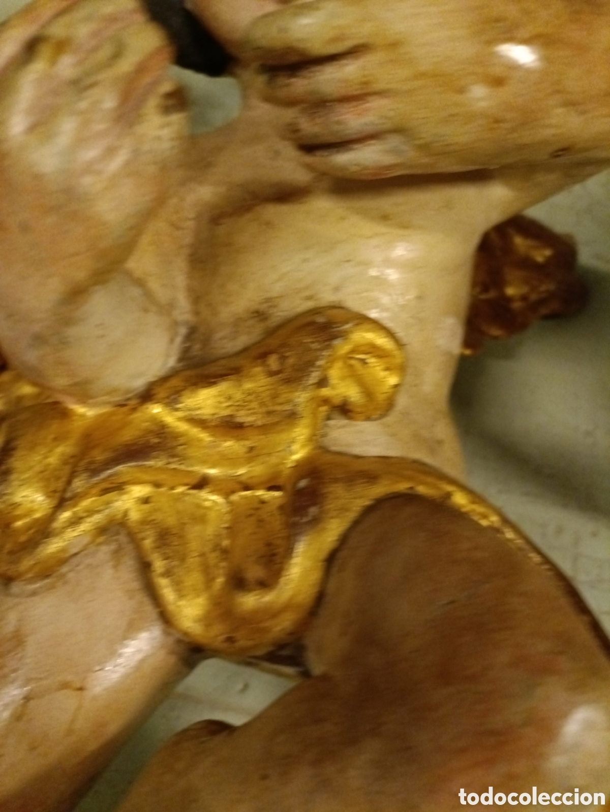 Arte: Querub&iacute;n de madera policromado - Foto 6