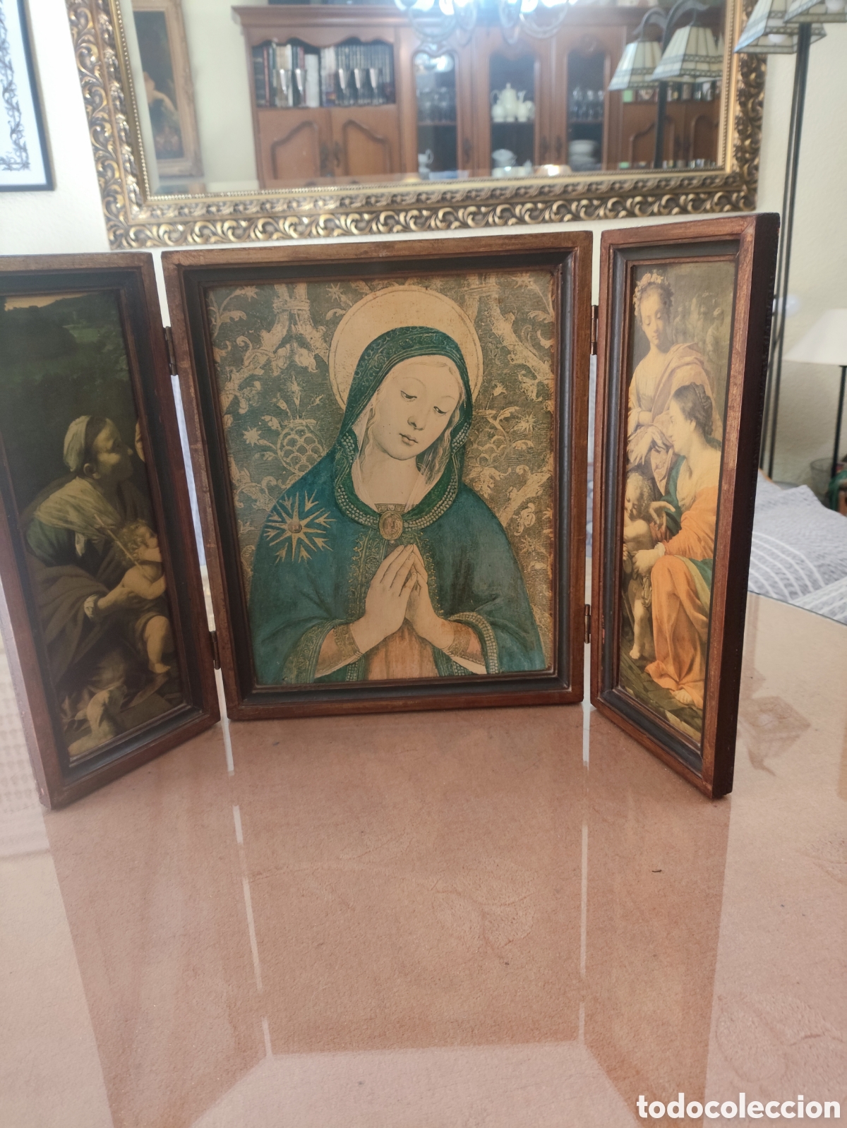 Arte: Antiguo tr&iacute;ptico religiosos - Foto 2