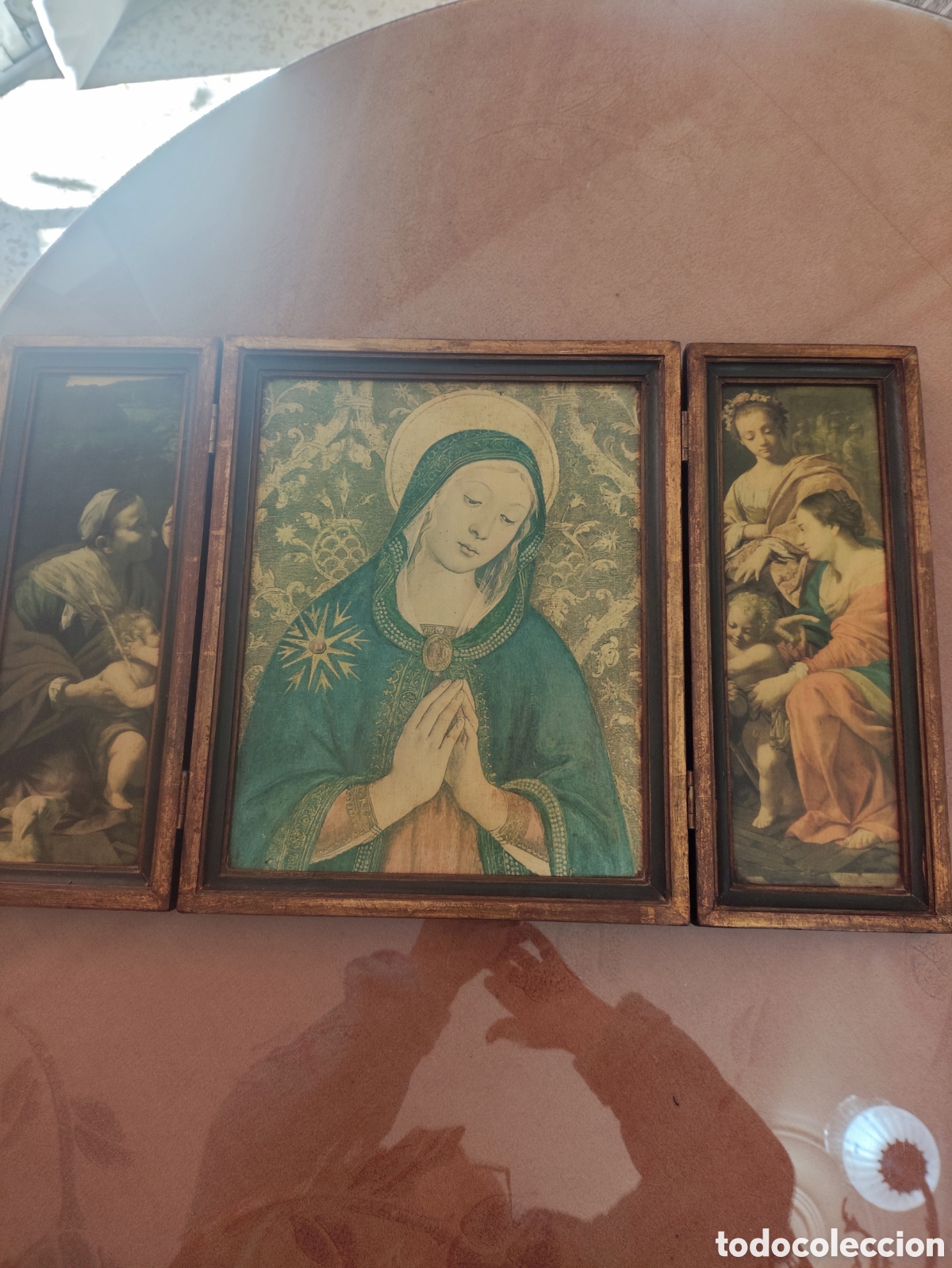 Arte: Antiguo tr&iacute;ptico religiosos - Foto 6