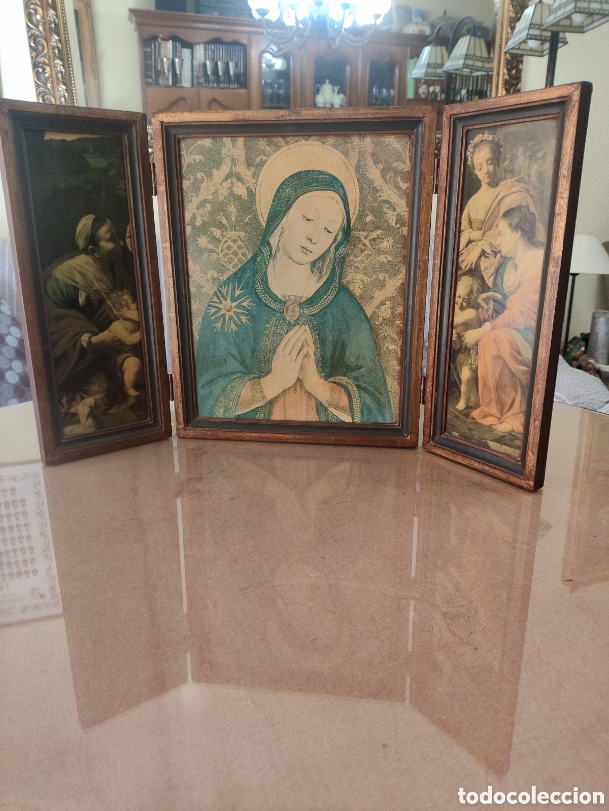Arte: Antiguo tr&iacute;ptico religiosos - Foto 1
