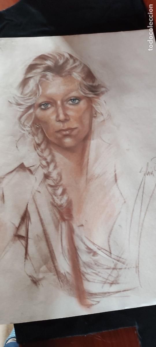 Art: Retrato de mujer al pastel de la pintora Silvia Gra