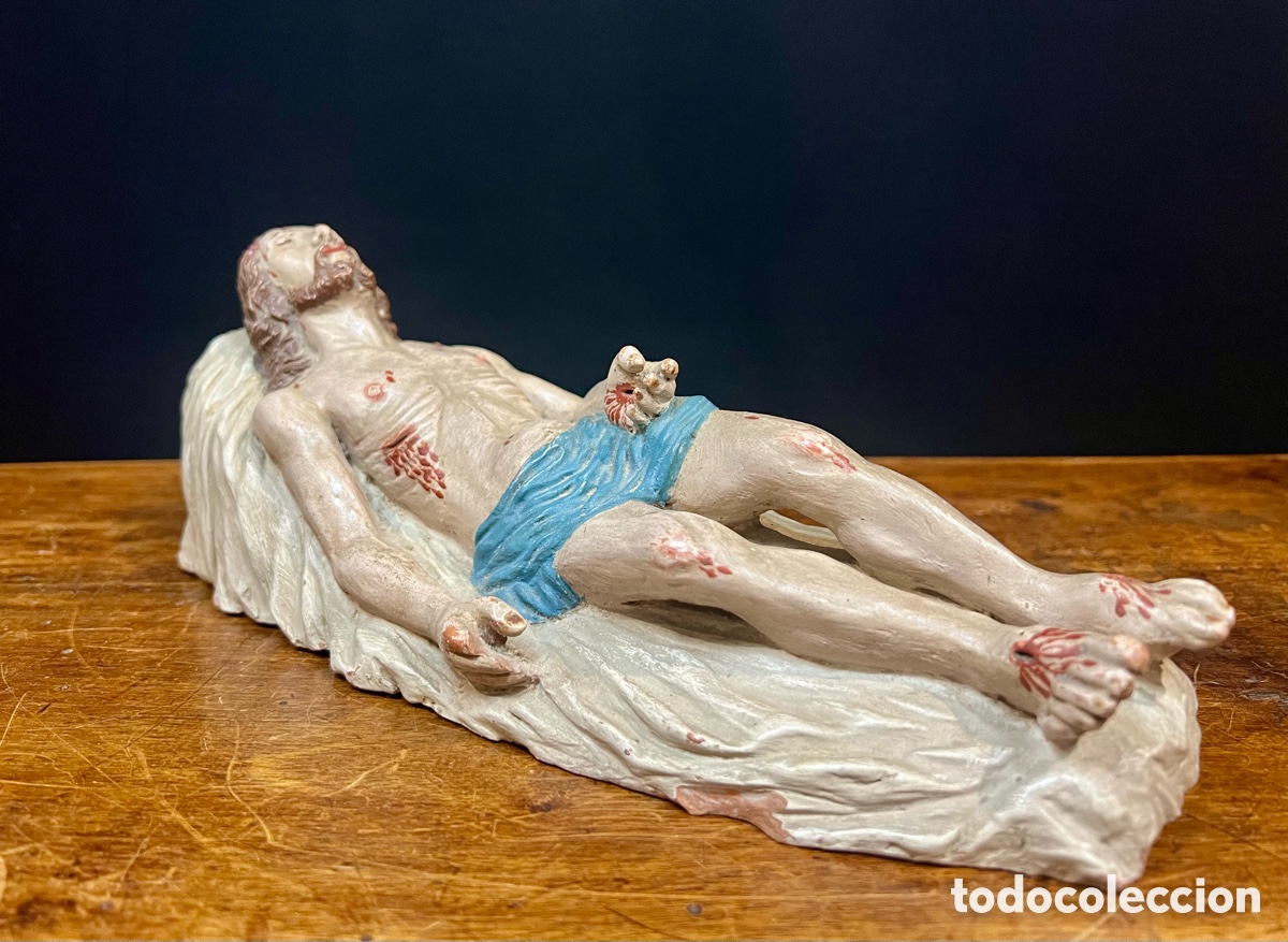 Arte: Cristo Yacente, 29 cm. S.XIX - Foto 2